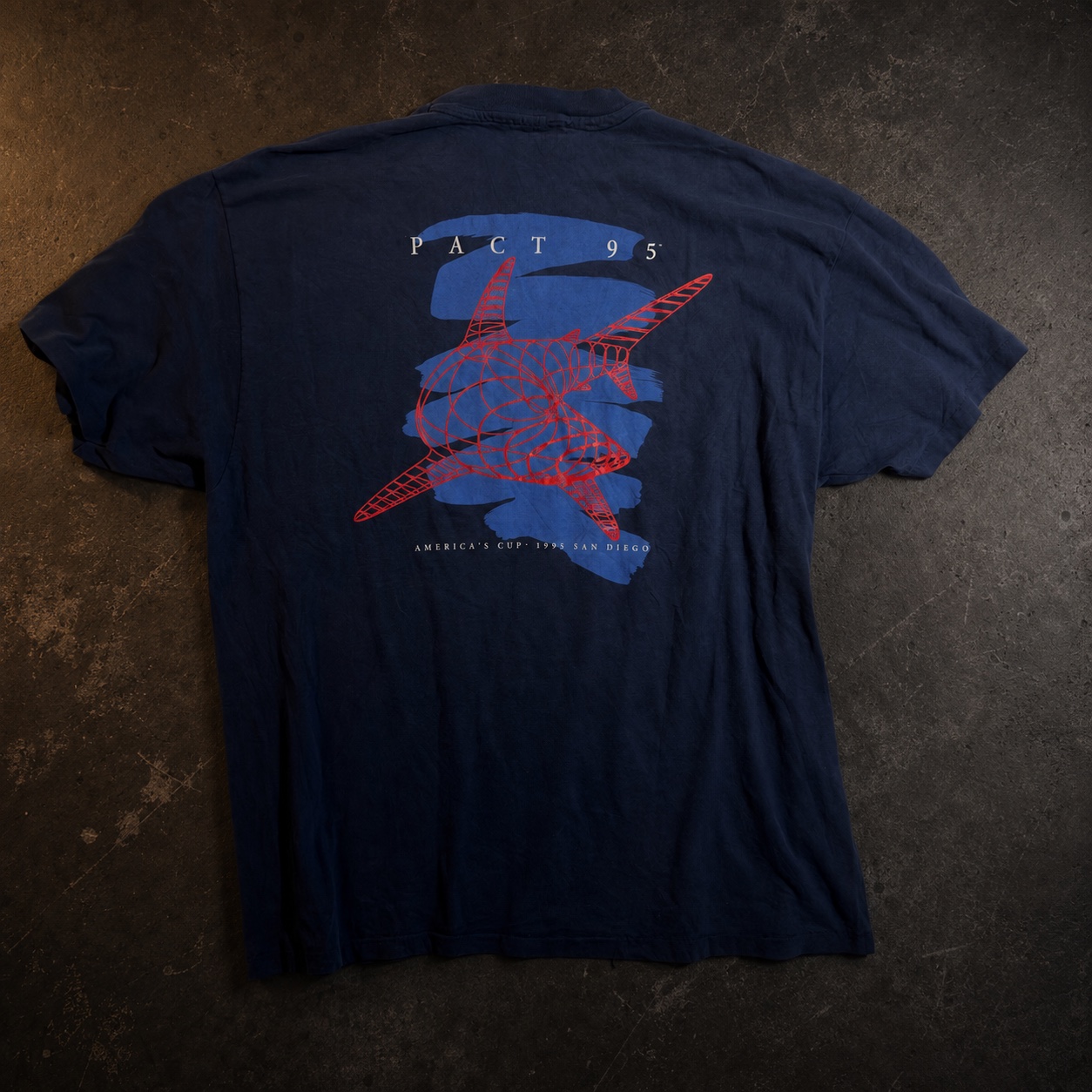 Back of the exact PACT '95 America's Cup Tee